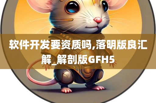 软件开发要资质吗,落明版良汇解_解剖版GFH5