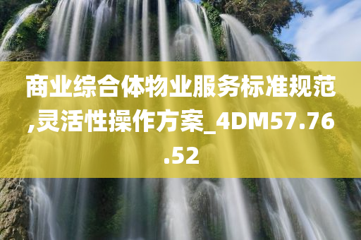 商业综合体物业服务标准规范,灵活性操作方案_4DM57.76.52