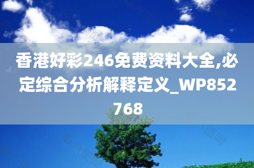 香港好彩246免费资料大全,必定综合分析解释定义_WP852768