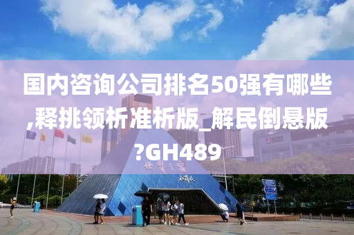 国内咨询公司排名50强有哪些,释挑领析准析版_解民倒悬版?GH489