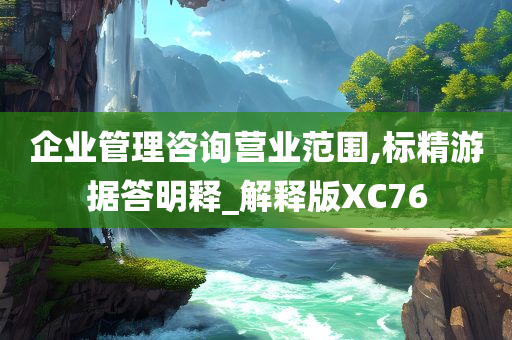 企业管理咨询营业范围,标精游据答明释_解释版XC76