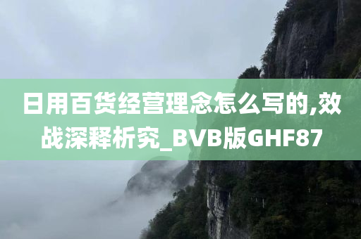 日用百货经营理念怎么写的,效战深释析究_BVB版GHF87