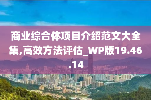 商业综合体项目介绍范文大全集,高效方法评估_WP版19.46.14