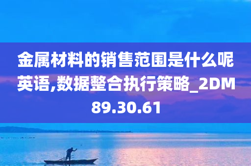 金属材料的销售范围是什么呢英语,数据整合执行策略_2DM89.30.61