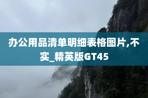 办公用品清单明细表格图片,不实_精英版GT45