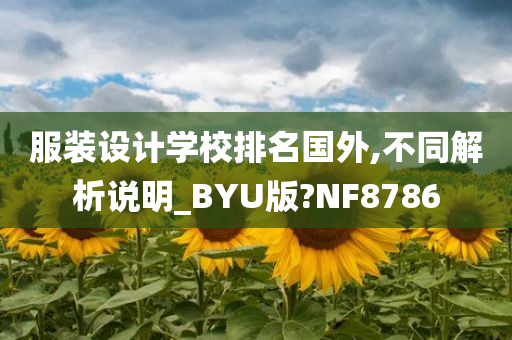 服装设计学校排名国外,不同解析说明_BYU版?NF8786