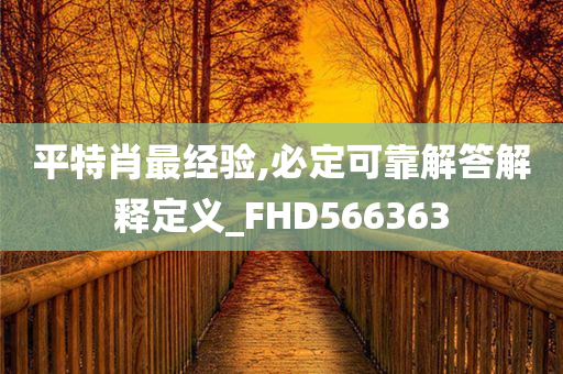 平特肖最经验,必定可靠解答解释定义_FHD566363