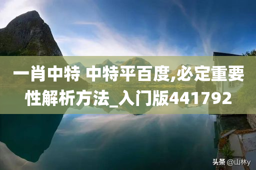 一肖中特 中特平百度,必定重要性解析方法_入门版441792