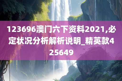 123696澳门六下资料2021,必定状况分析解析说明_精英款425649