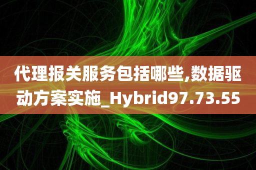 代理报关服务包括哪些,数据驱动方案实施_Hybrid97.73.55