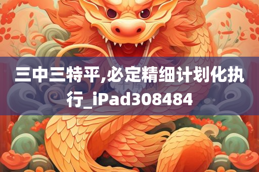 三中三特平,必定精细计划化执行_iPad308484