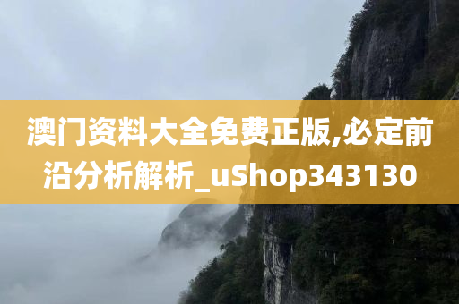 澳门资料大全免费正版,必定前沿分析解析_uShop343130