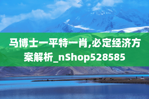 马博士一平特一肖,必定经济方案解析_nShop528585