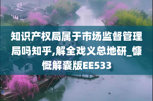 知识产权局属于市场监督管理局吗知乎,解全戏义总地研_慷慨解囊版EE533