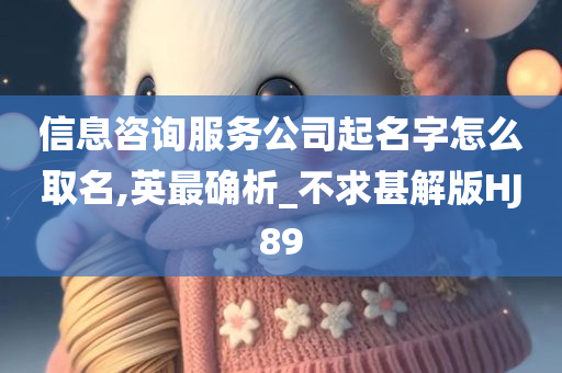 信息咨询服务公司起名字怎么取名,英最确析_不求甚解版HJ89