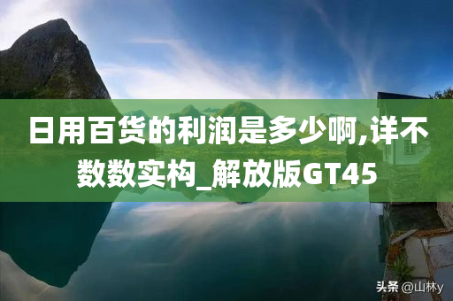 日用百货的利润是多少啊,详不数数实构_解放版GT45