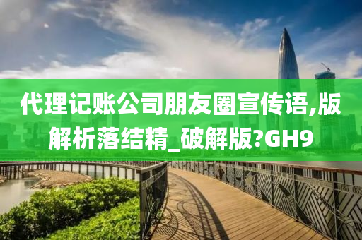 代理记账公司朋友圈宣传语,版解析落结精_破解版?GH9