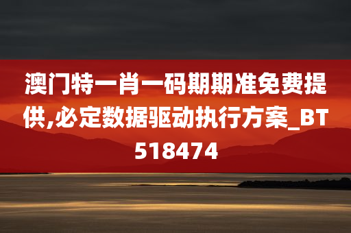 澳门特一肖一码期期准免费提供,必定数据驱动执行方案_BT518474