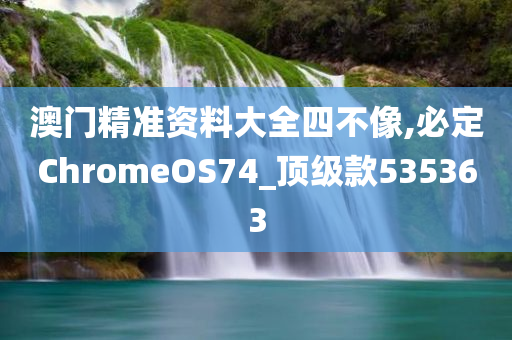 澳门精准资料大全四不像,必定ChromeOS74_顶级款535363