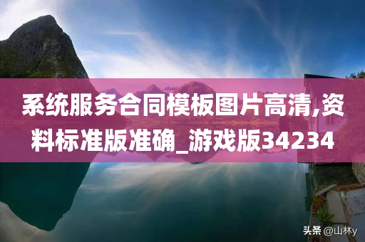 系统服务合同模板图片高清,资料标准版准确_游戏版34234