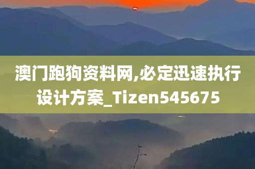 澳门跑狗资料网,必定迅速执行设计方案_Tizen545675