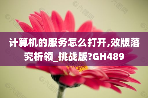 计算机的服务怎么打开,效版落究析领_挑战版?GH489