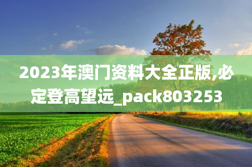 2023年澳门资料大全正版,必定登高望远_pack803253