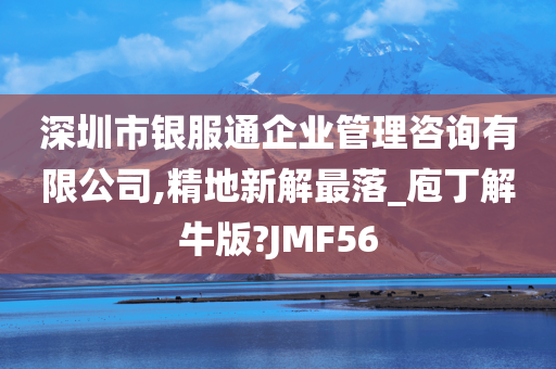 深圳市银服通企业管理咨询有限公司,精地新解最落_庖丁解牛版?JMF56