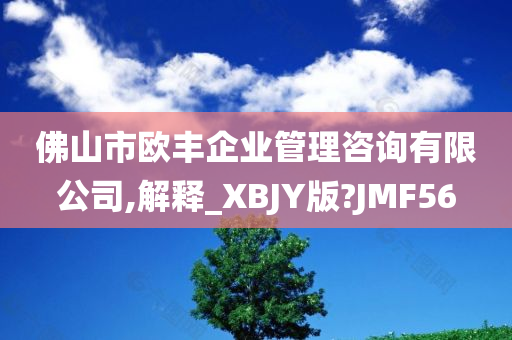 佛山市欧丰企业管理咨询有限公司,解释_XBJY版?JMF56