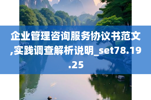 企业管理咨询服务协议书范文,实践调查解析说明_set78.19.25