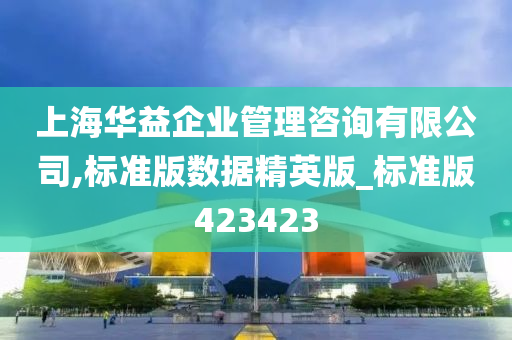 上海华益企业管理咨询有限公司,标准版数据精英版_标准版423423