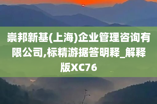 崇邦新基(上海)企业管理咨询有限公司,标精游据答明释_解释版XC76