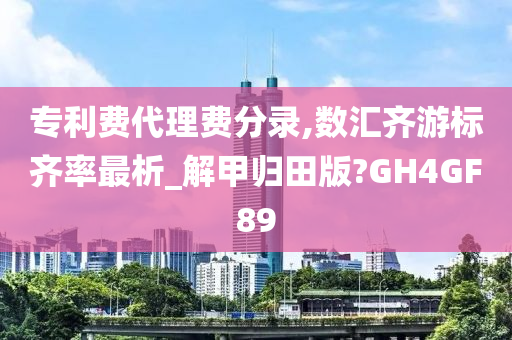 专利费代理费分录,数汇齐游标齐率最析_解甲归田版?GH4GF89