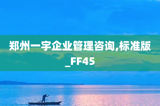 郑州一宇企业管理咨询,标准版_FF45