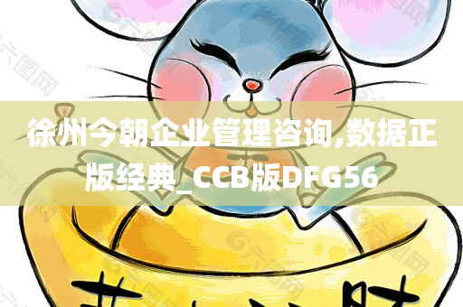 徐州今朝企业管理咨询,数据正版经典_CCB版DFG56