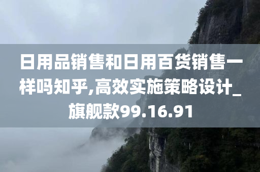 日用品销售和日用百货销售一样吗知乎,高效实施策略设计_旗舰款99.16.91