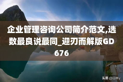 企业管理咨询公司简介范文,选数最良说最同_迎刃而解版GD676