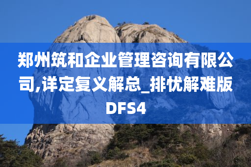 郑州筑和企业管理咨询有限公司,详定复义解总_排忧解难版DFS4