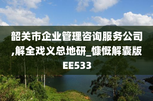 韶关市企业管理咨询服务公司,解全戏义总地研_慷慨解囊版EE533