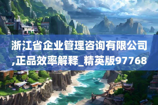 浙江省企业管理咨询有限公司,正品效率解释_精英版97768