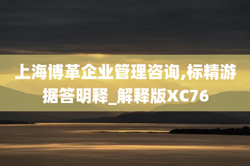 上海博革企业管理咨询,标精游据答明释_解释版XC76