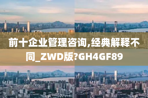 前十企业管理咨询,经典解释不同_ZWD版?GH4GF89