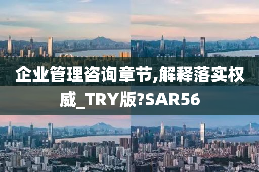 企业管理咨询章节,解释落实权威_TRY版?SAR56