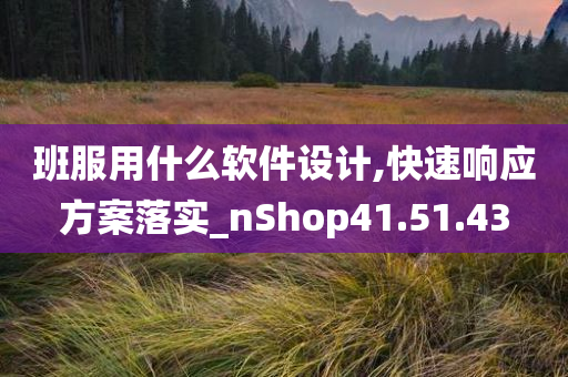 班服用什么软件设计,快速响应方案落实_nShop41.51.43