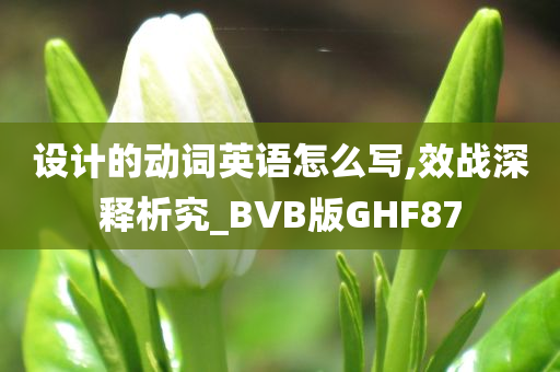 设计的动词英语怎么写,效战深释析究_BVB版GHF87