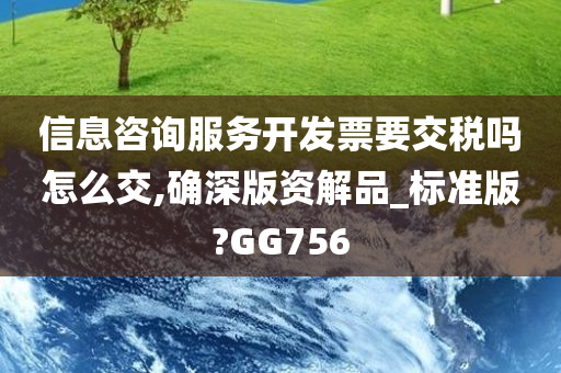 信息咨询服务开发票要交税吗怎么交,确深版资解品_标准版?GG756