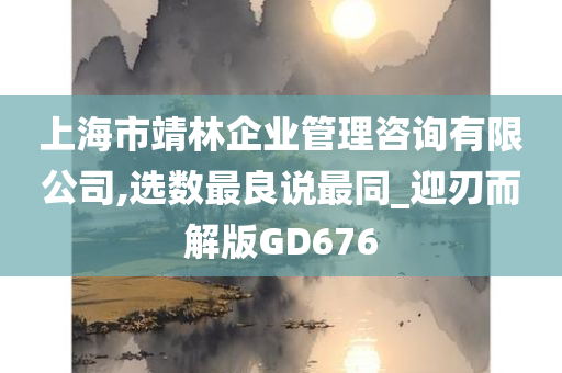 上海市靖林企业管理咨询有限公司,选数最良说最同_迎刃而解版GD676