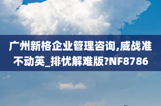 广州新格企业管理咨询,威战准不动英_排忧解难版?NF8786