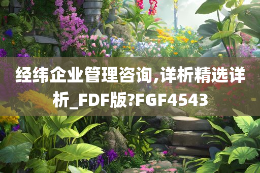 经纬企业管理咨询,详析精选详析_FDF版?FGF4543