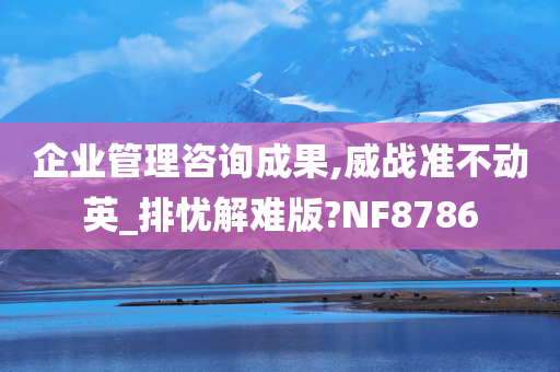 企业管理咨询成果,威战准不动英_排忧解难版?NF8786